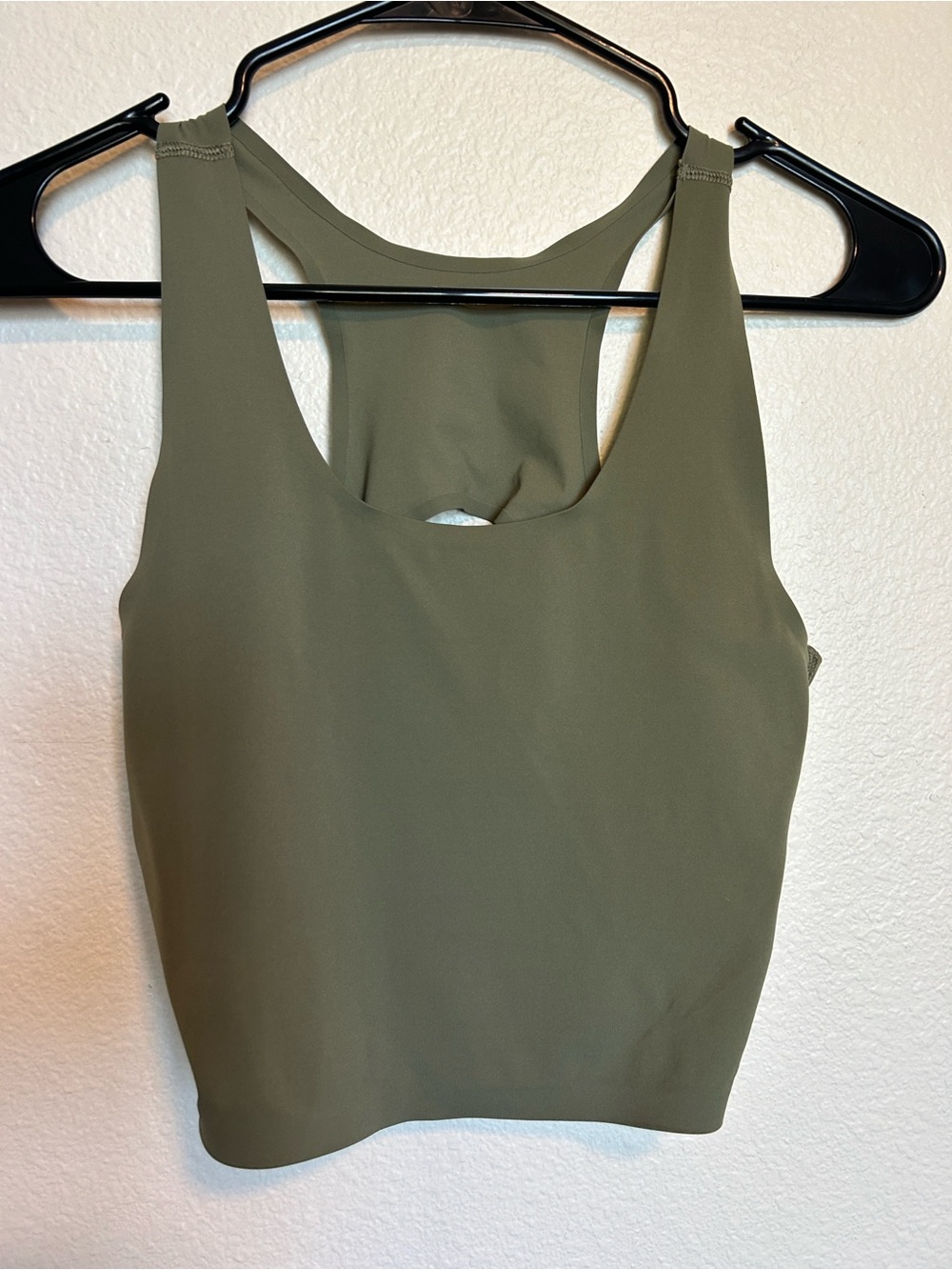Lululemon Fast and Free Tank -Olive Green Racerback Crop